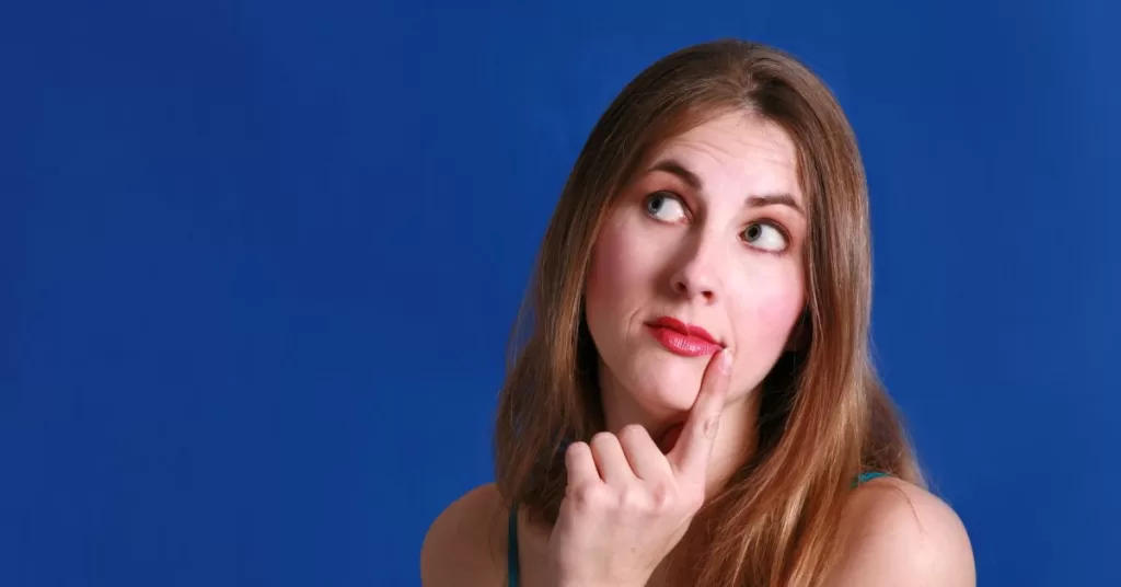 Woman making a choice