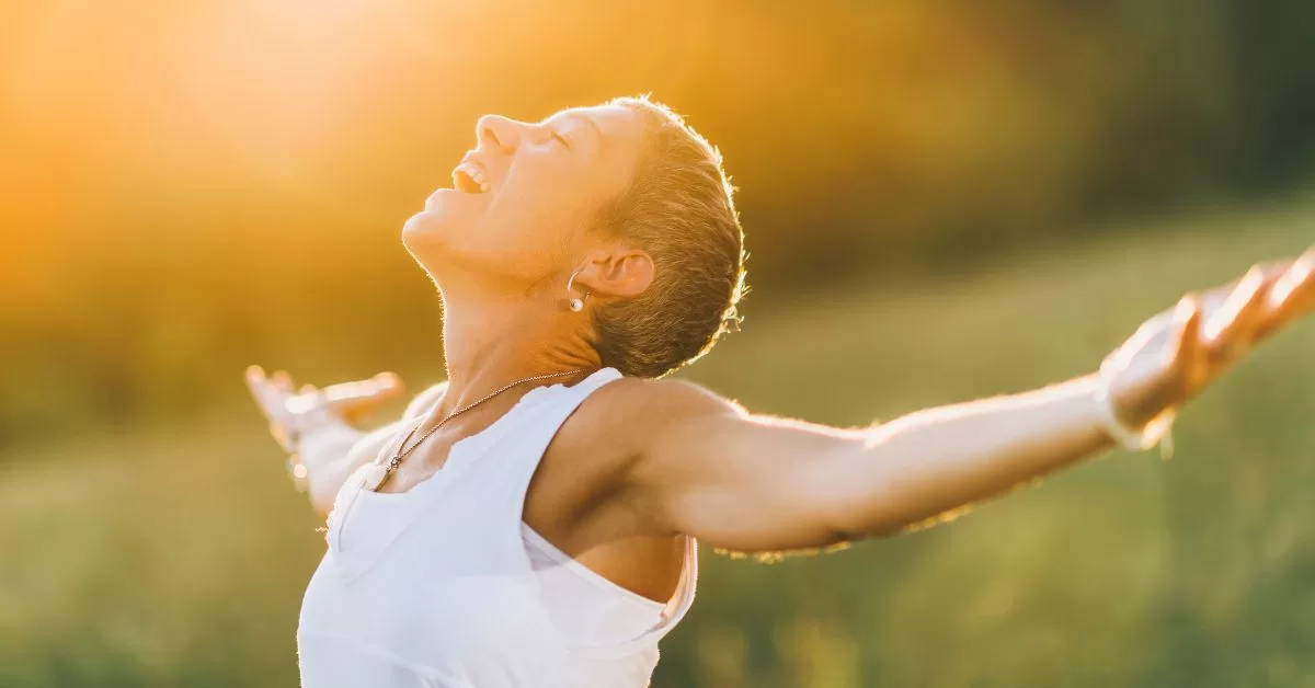 Woman full of energy