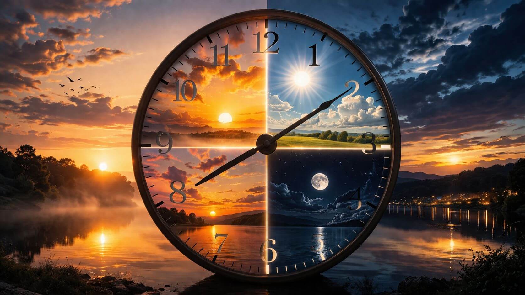 Timeless reflections across four skies
