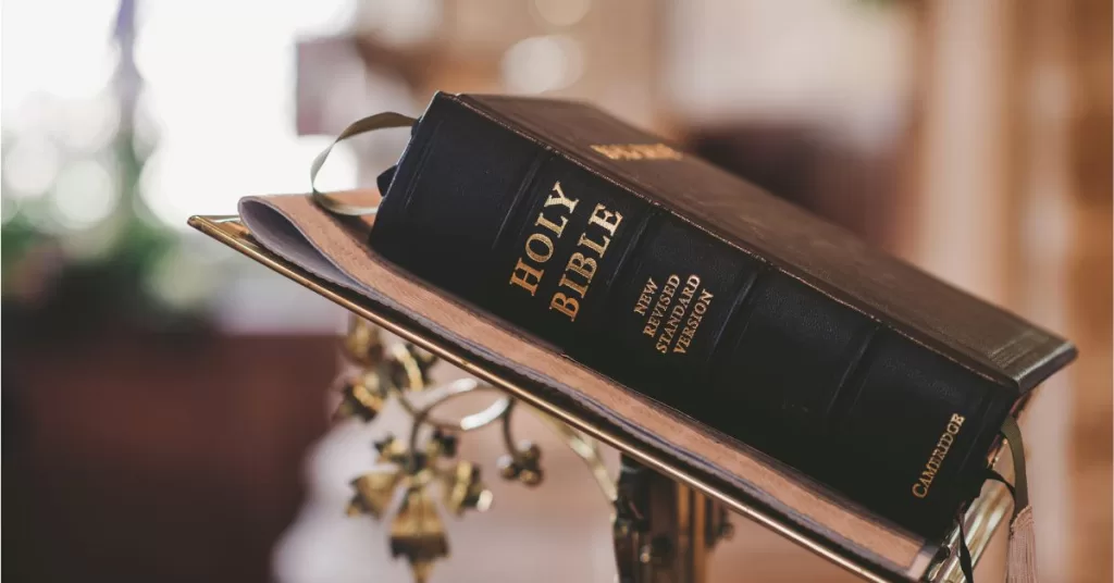 Bible on a stand