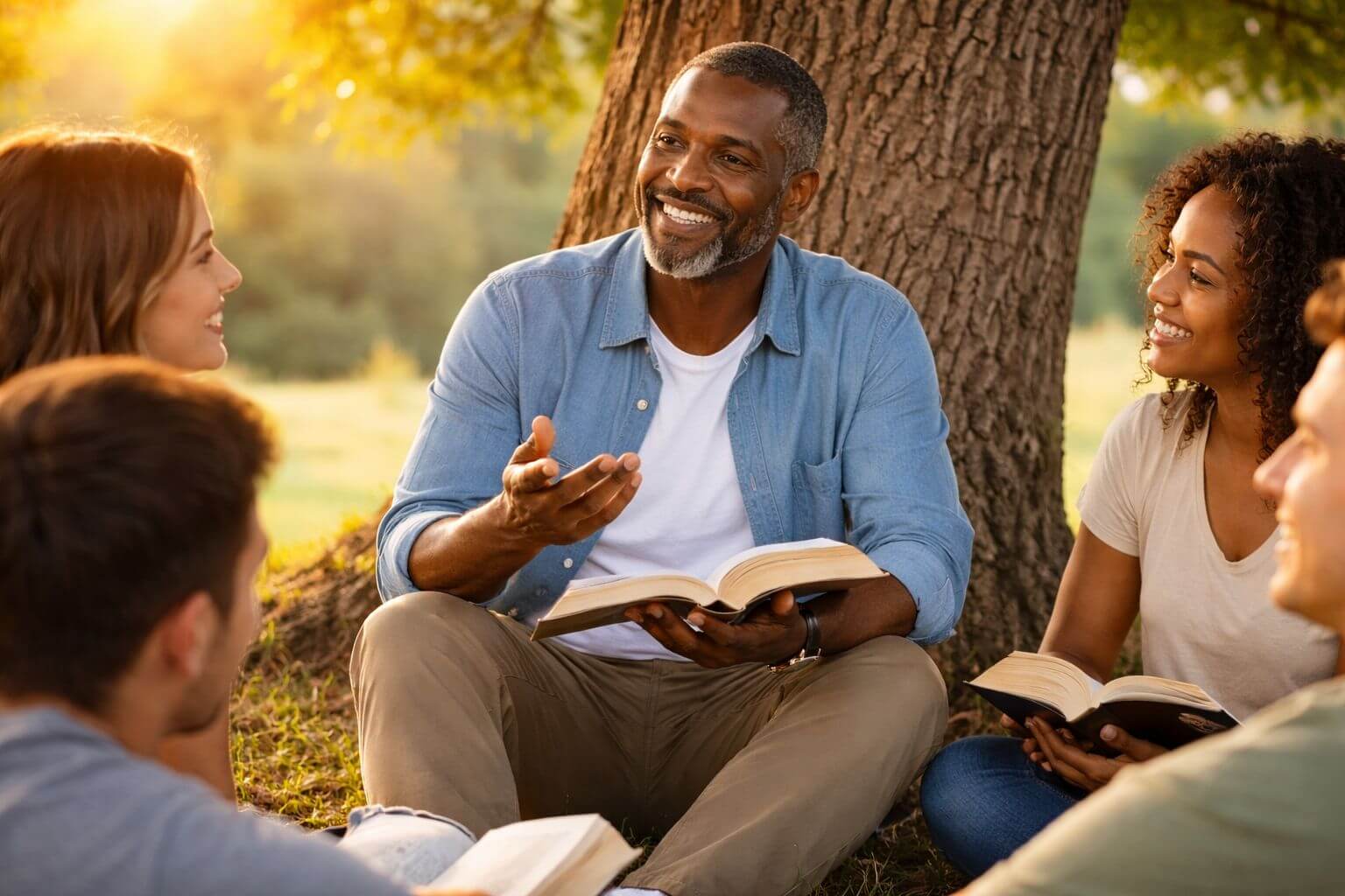 Bible study under the tree